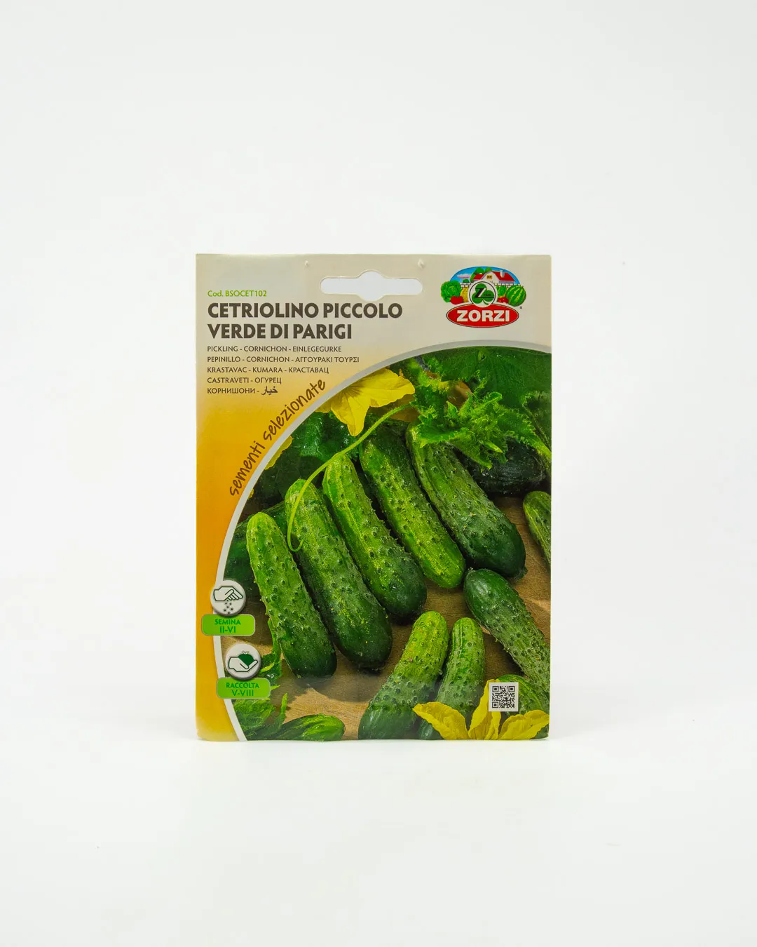 Cetriolino verde piccolo di parigi
